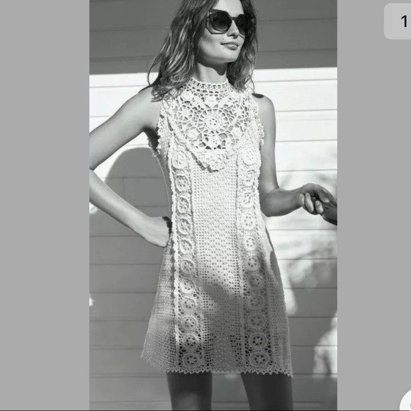 Anthropologie Crochet Dress- White - Picture 7 of 10